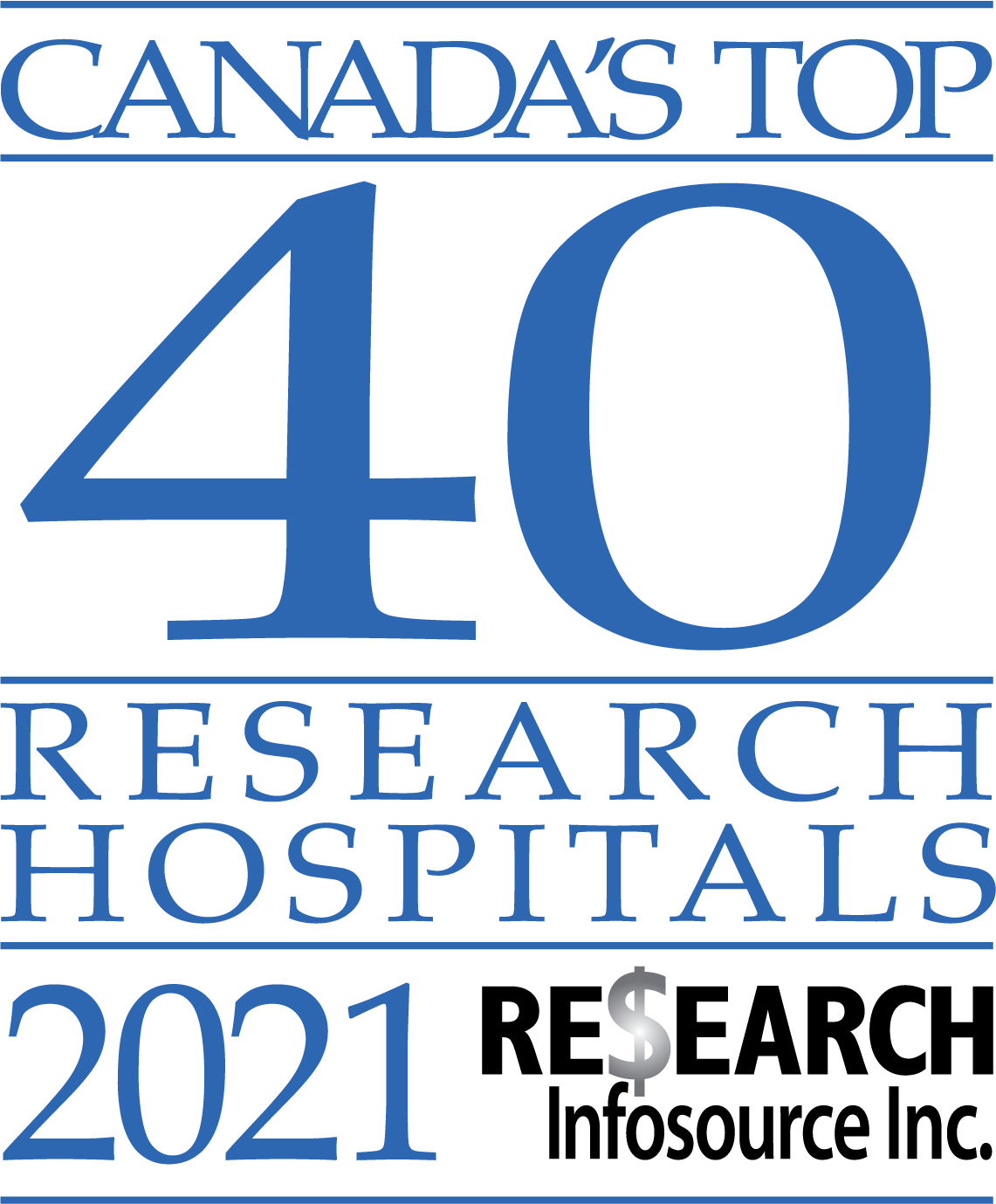 Canada's Top 40 Research Hospital's logo